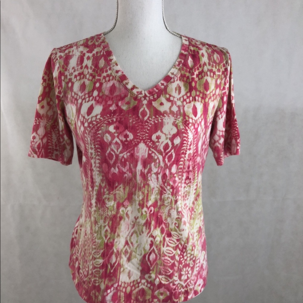 Chico's short sleeve V-neck Cotton size 0 t-shirt